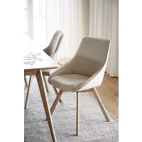 Rowico Alison tuoli vaalea beige pyörivällä tammijalalla
