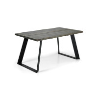 Lana lankkupöytä 150 cm mustalla metallijalalla, valitse kansiväri