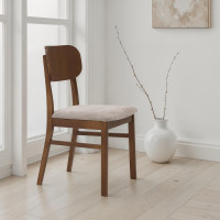 Pohjanmaan Milo ruokapöydän tuoli, teak ruskea tammi