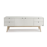 Notte tv-taso 160cm. valkoinen