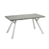 Lankkupöytä Lana 150x90 harmaa/valkoinen