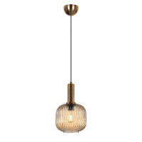 Valaisin Grönlund Lantern lasinen kattovalaisin Ø 20 cm messinki/shampanja lasi