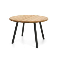 Olivia pyöreä ruokapöytä Ø 115 cm antiikki/musta
