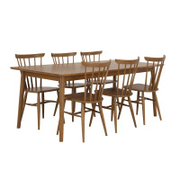 Pohjanmaan Lilja ruokailuryhmä kuudelle ruskea tammi