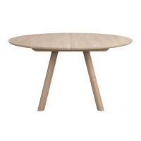 Rowico Clapperton pyöreä ruokapöytä ø 140 cm valkopesty tammi