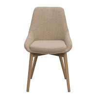 Rowico Denley tuoli vaalea beige, valkopestyt jalat