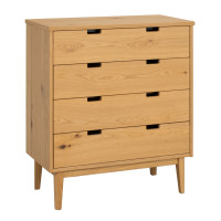 Rowico Garrison leveä lipasto 4-laatikkoa, tammi