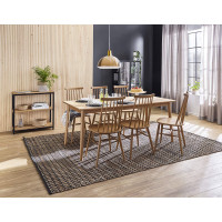 Pohjanmaan Louhi ruokailuryhmä kuudelle lakattu tammi