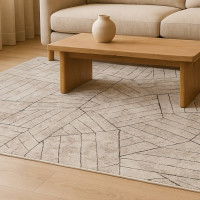 Lohko matto 160x230 cm beige