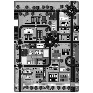 Lasten kaupunki liikennematto 100x150 cm