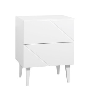 Hiipakka Vilja yöpöytä laatikoilla, valkoinen