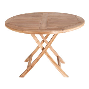 House Nordic Oviedo pyöreä tiikki ruokapöytä Ø 100 cm
