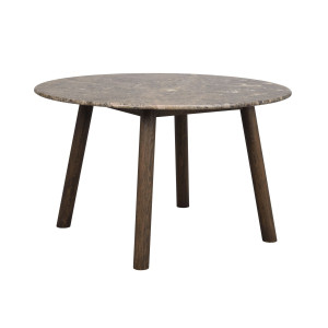 Rowico Taransay pyöreä pöytä Ø 125 cm ruskea marmorikansi / ruskeat jalat
