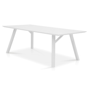 Pohjanmaan Dimensio ruokapöytä 240x100 cm verso jalka, valkoinen