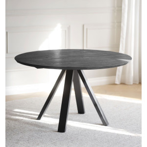 Carradale pyöreä ruokapöytä 130 cm musta