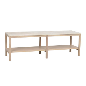 Rowico Orwel konsolipöytä matala, beige/valkopesty