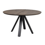 Rowico Carradale pyöreä ruokapöytä 130 cm, ruskea tammi / V-jalka