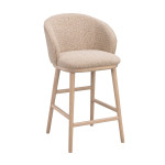 Rowico Judson baarituoli beige, valkopestyt jalat